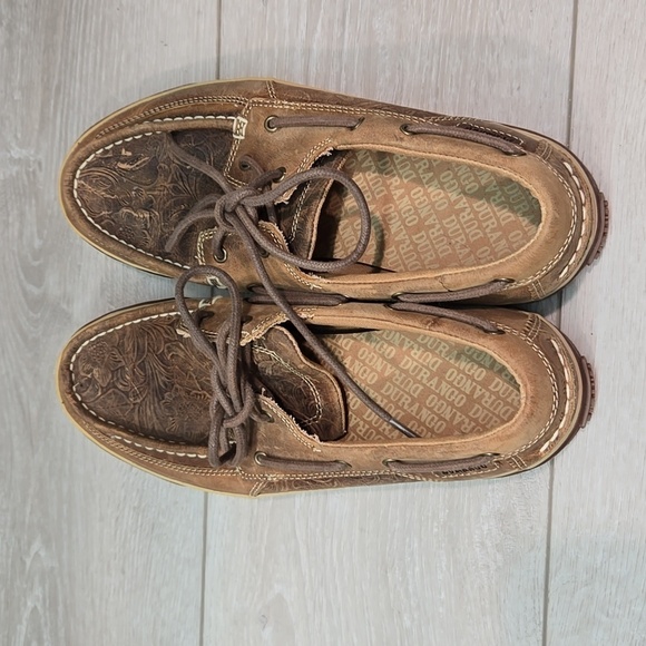 Durango Women 2" LStyle Sandstone Emboss Leather Western hobo shoes sz 9M - Picture 8 of 13